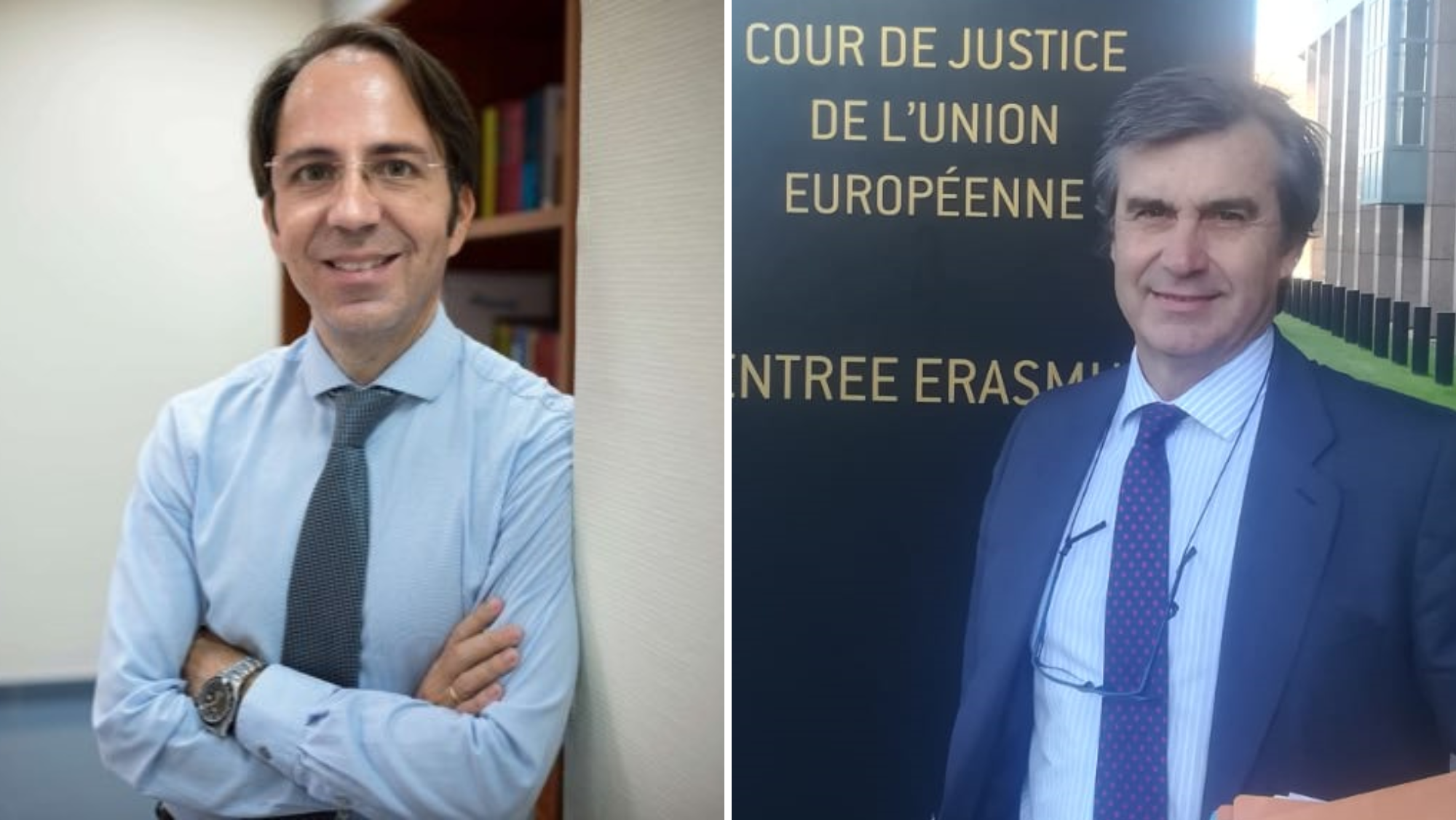 Los abogados Gerardo Pérez Sánchez (izq.) y Francisco Javier Araúz (der.), ponentes en la mesa redonda sobre el abuso de temporalidad de la Confluencia de Médicos y Facultativos./ Montaje AH