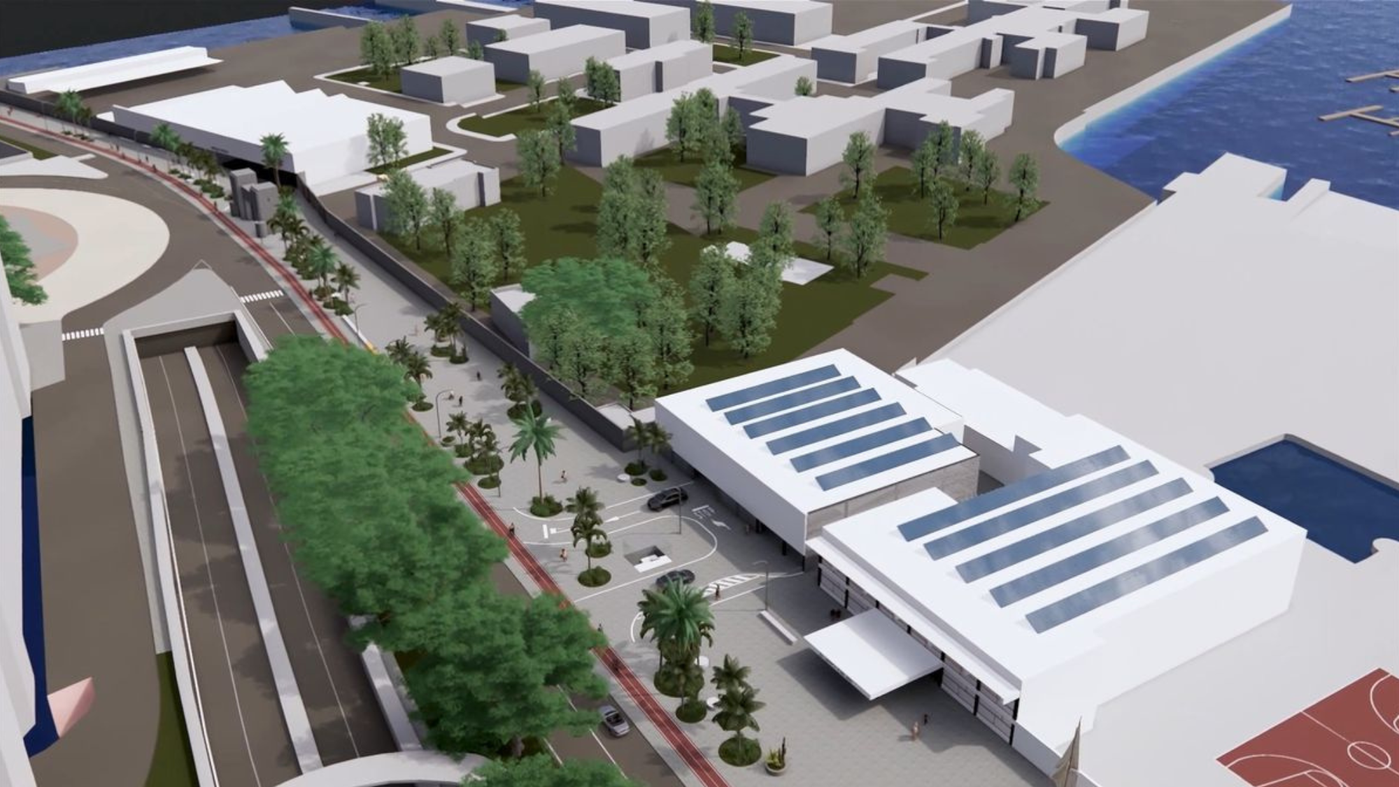 Una parte de las obras del proyecto para la avenida marítima. / Ayuntamiento de Las Palmas de Gran Canaria