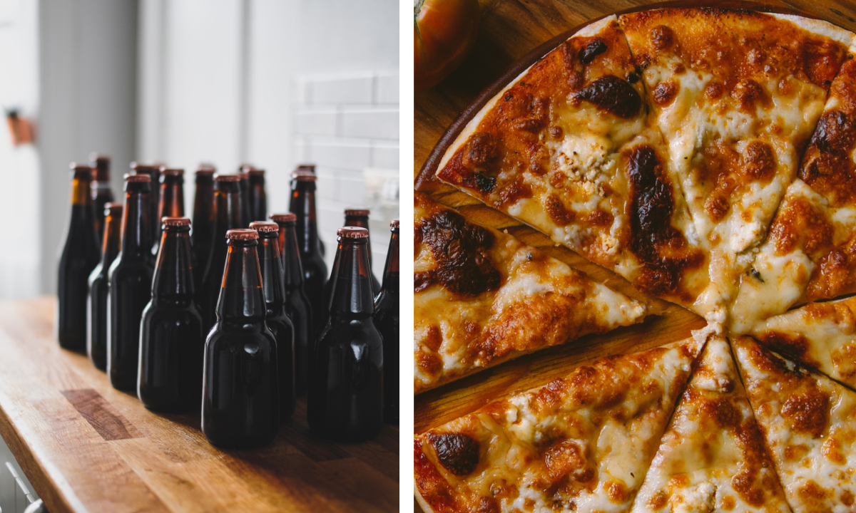 Pizza y cerveza, lo más vendido en los supermercados canarios durante la tormenta Hermine. / Unplash 