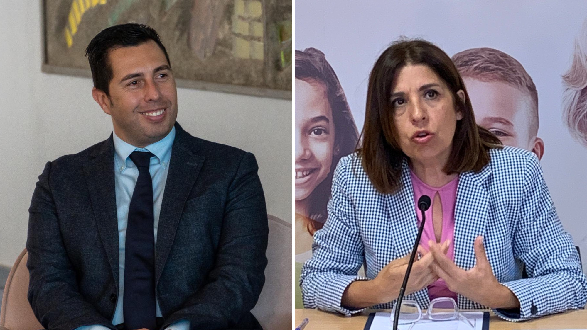 Alejandro Ramos (PSOE) y Carmen Hernández (NC).  / Atlántico Hoy