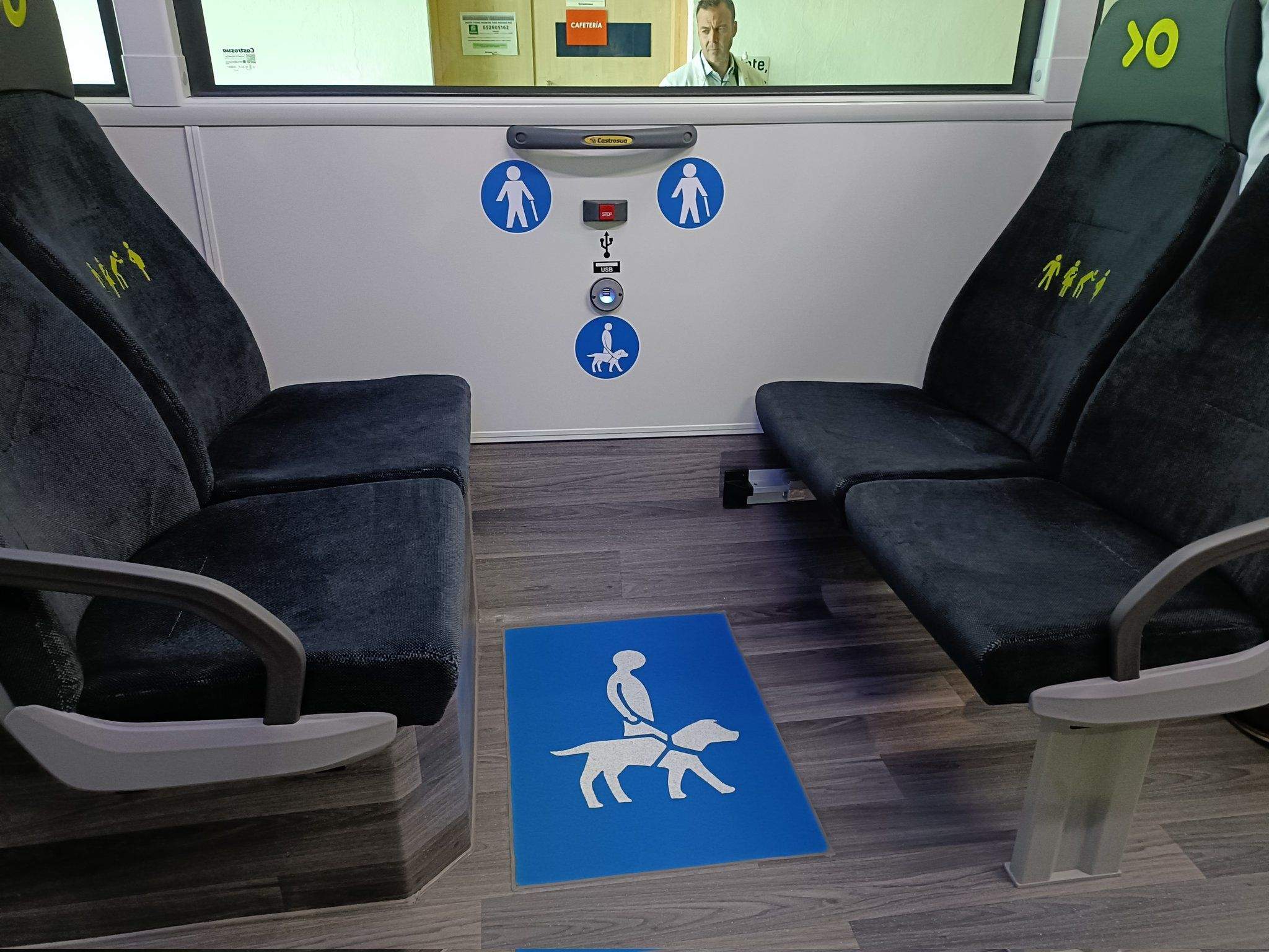 Espacio para perros en las nuevas guaguas de Titsa./ José Alberto León (Cabildo de Tenerife)