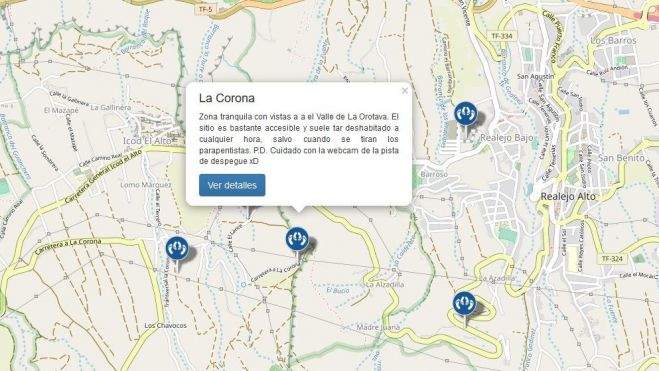 Muestra de una de las localizaciones de MisPicaderos.com./ Web