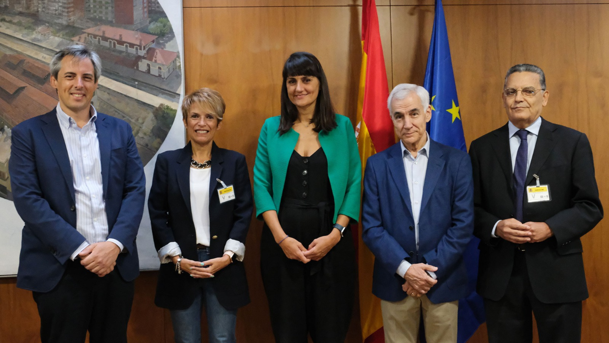 Foto de Carlos Navarro, Elena Máñez, María González, Emilio García y Antonio Núñez. / Gobierno de Canarias 