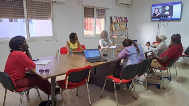 Mujeres africanas durante el curso de liderazgo.Cabildo de Fuerteventura