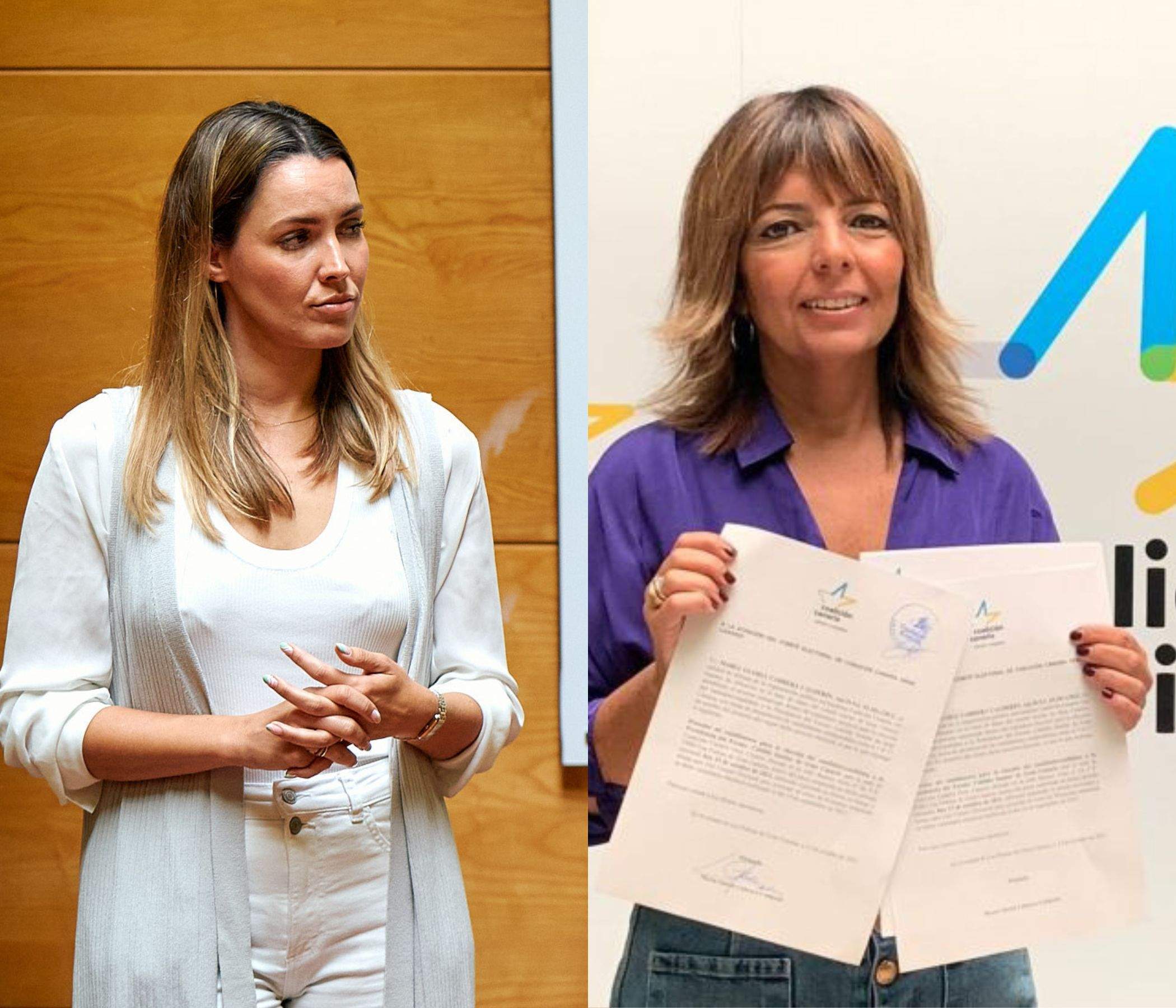 María Fernández y Gloria Cabrera, candidatas a encabezar la lista de Coalición Canaria al Cabildo. / AH