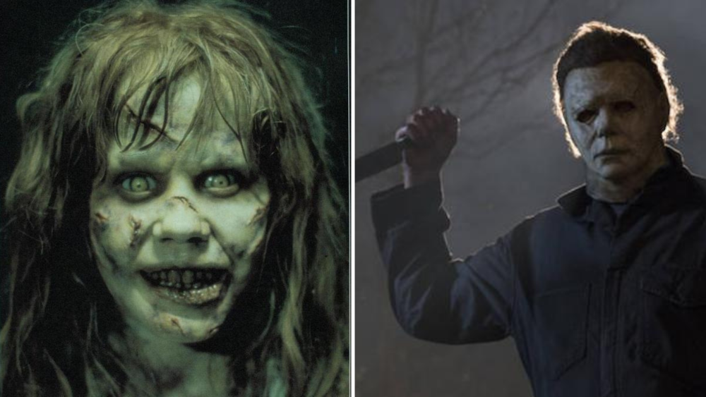 Los personajes de la niña del exorcista (izq.) y Michael Mayers (der.) estarán en el túnel del terror del Siam Mall./ Montaje AH