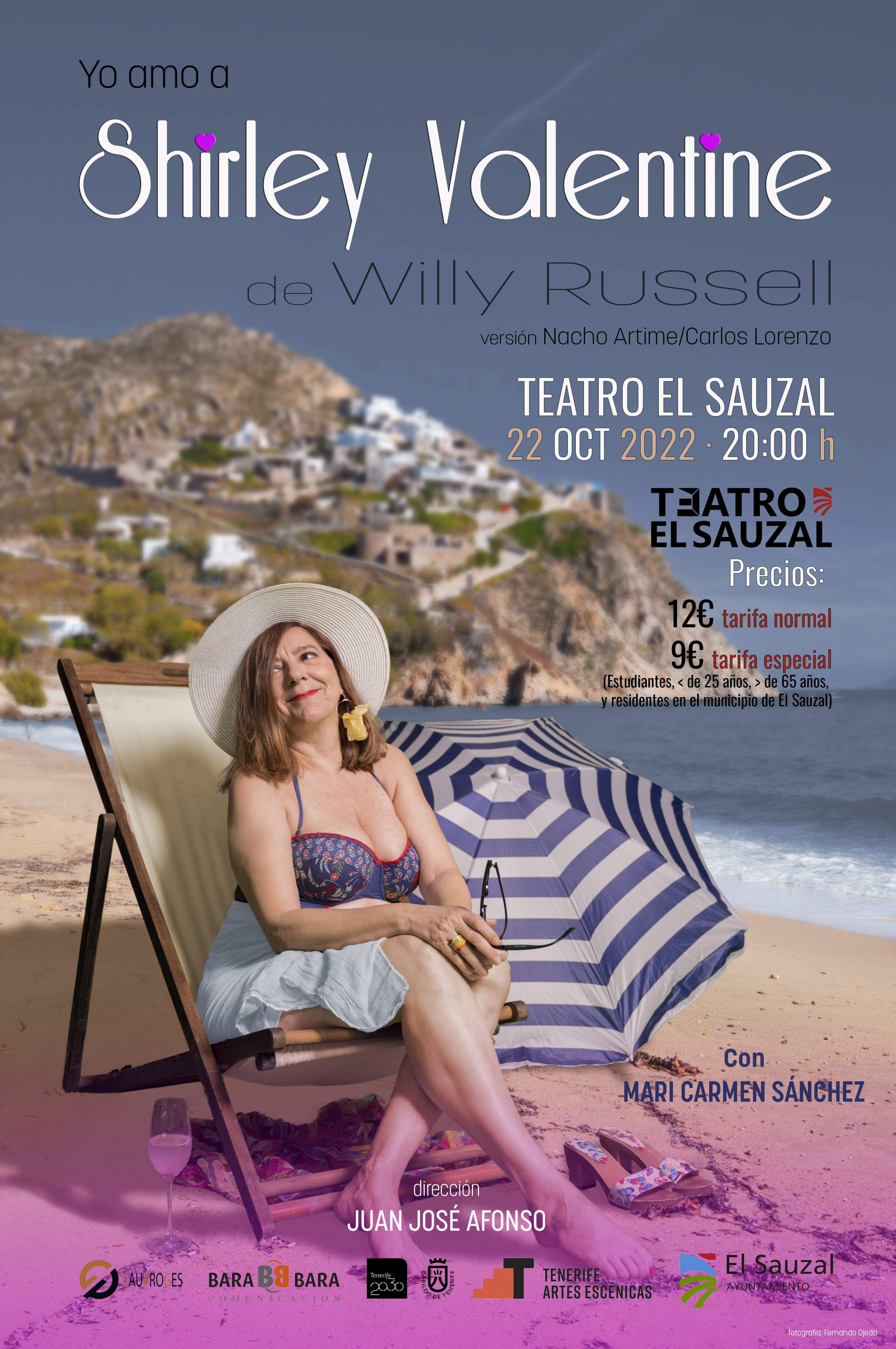 Cartel de Shirley Valentine en El Sauzal./