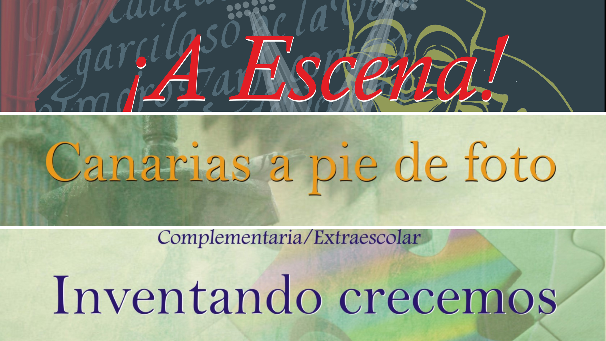 Carteles de las iniciativas puestas en marcha por la consejería de Educación para que los alumnos conozcan el patrimonio histórico.  Cedidas