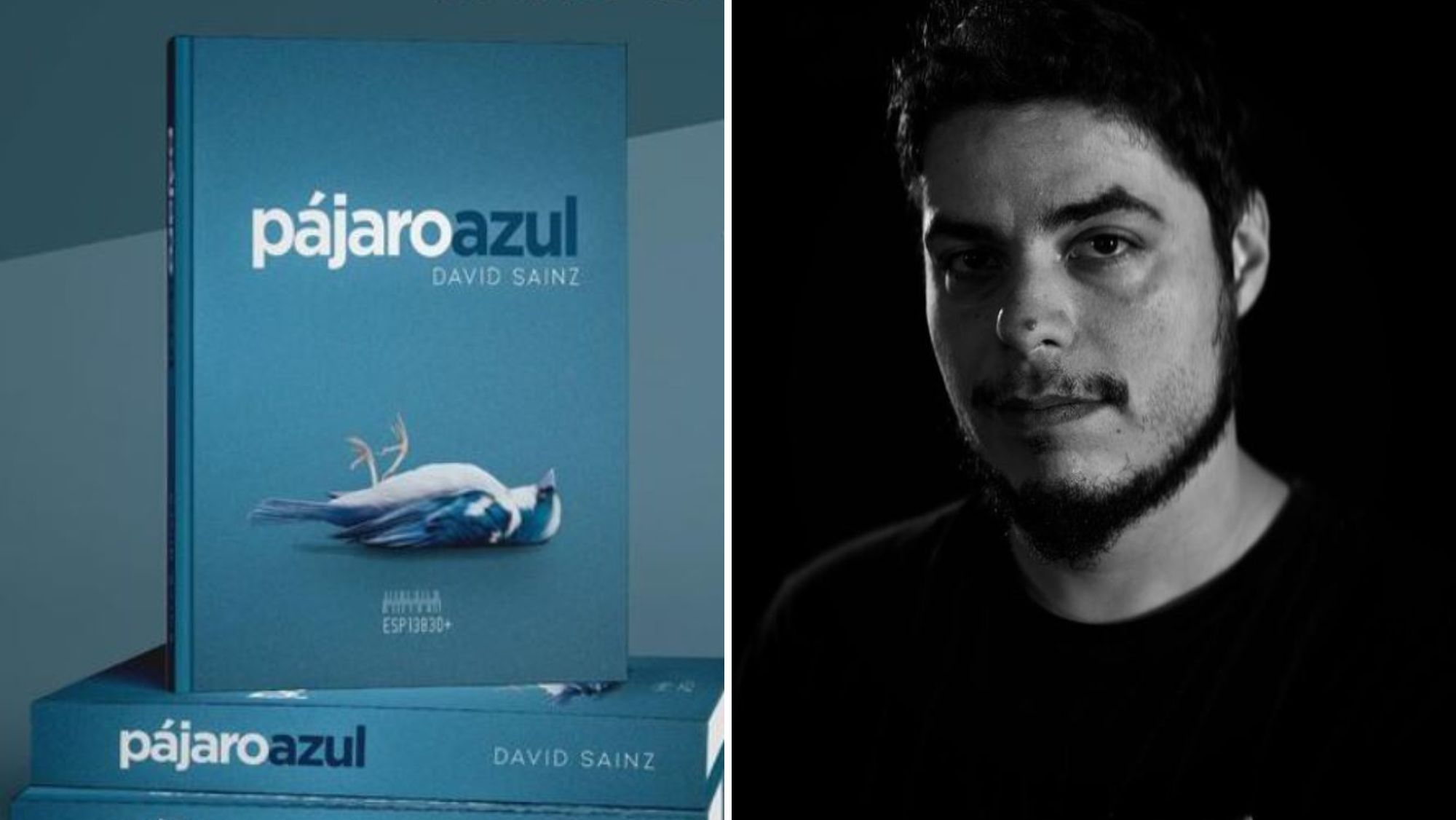 David Sainz, escritor de la novela Pájaro azul. / @davidsainz13 @a__velazquez 