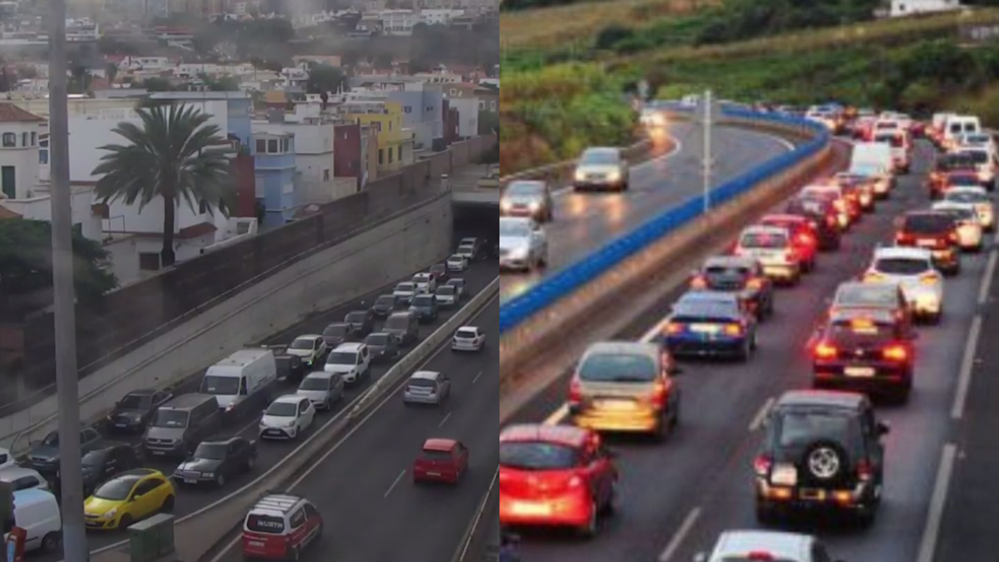 Torre Las Palmas y TF-5, las zonas de Canarias con más retenciones de tráfico. / AH