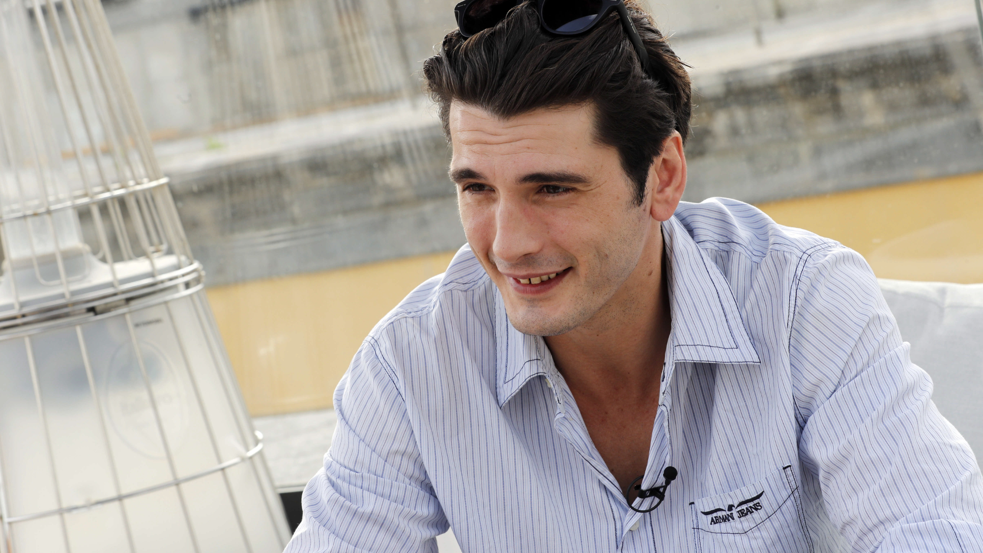 Yon González durante la presentación del rodaje. / EFE