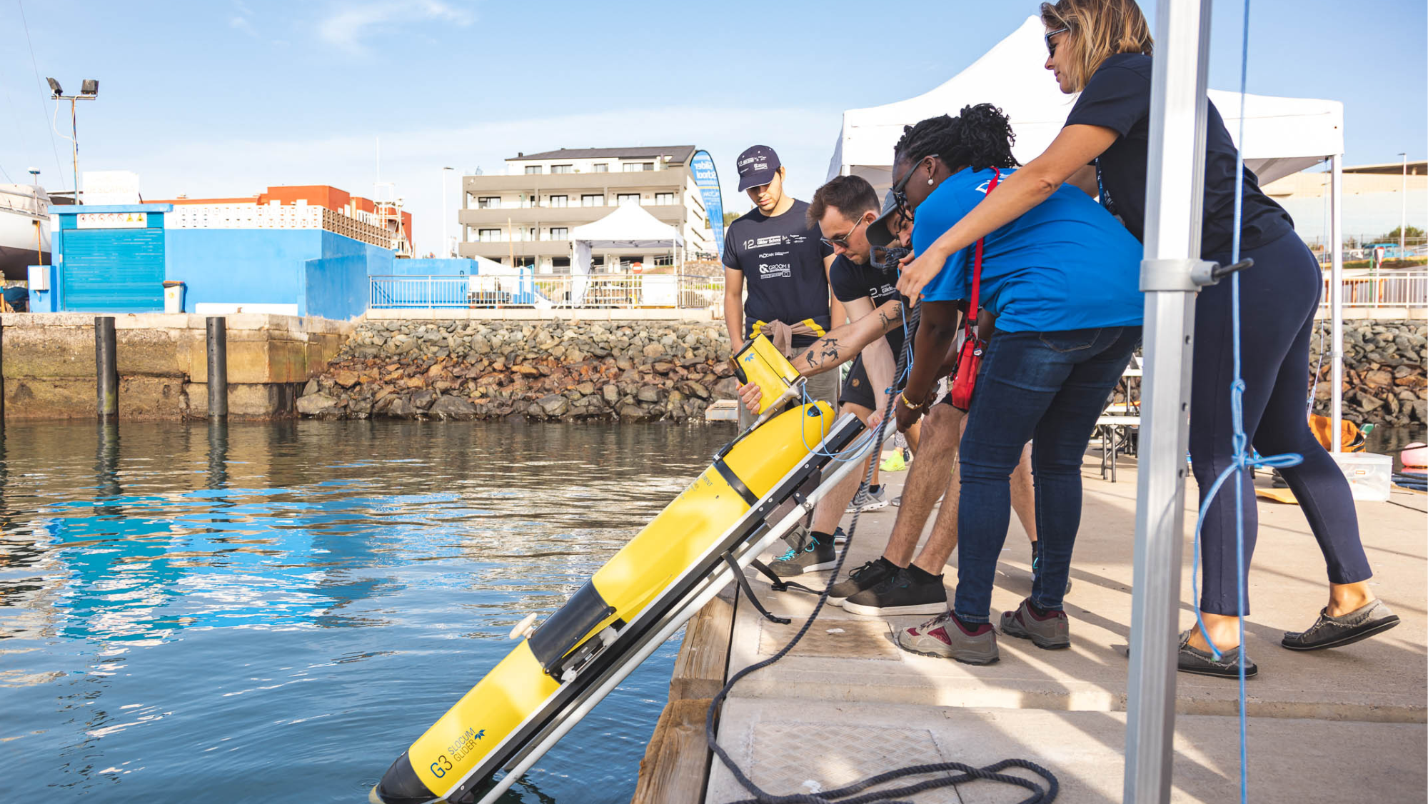 Alumnos durante la formación de PLOCAN. / Plataforma Oceánica de Canarias