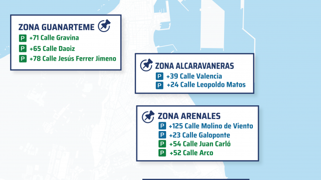 Mapa de ampliación de la Zona Azul y la Zona Verde de Las Palmas de Gran Canaria