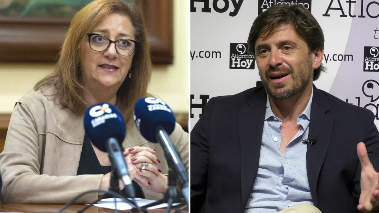 La presidenta de la Asociación Canaria de Alquiler Vacacional (ASCAV), Doris Borrego, y el presidente de CEHAT y Ashotel, Jorge Marichal./ La presidenta de la Asociación Canaria de Alquiler Vacacional (ASCAV), Doris Borrego, y el presidente de CEHAT y Ashotel, Jorge Marichal./