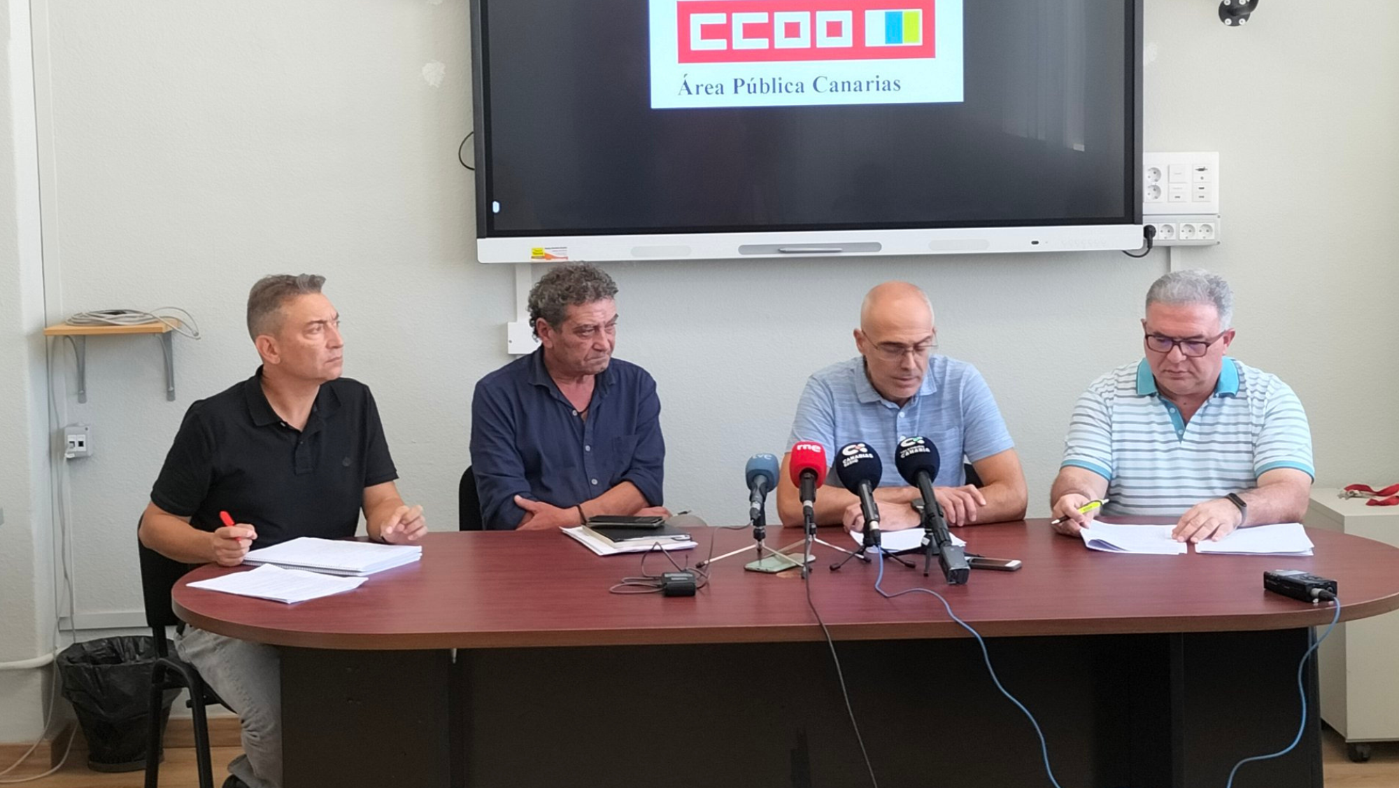 Los secretarios generales de las diferentes áreas de servicios públicos de Comisiones Obreras. / CCOO