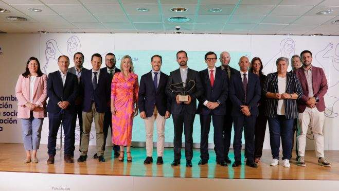 Albeto Hernández, junto a patronos de la Fundación Acuorum y representantes de las administraciones públicas palmeras. / AH