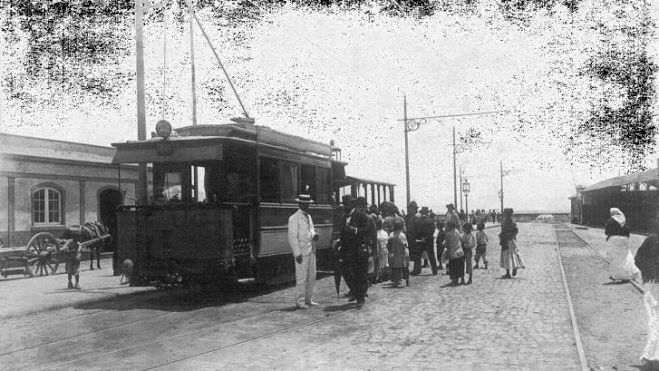 Primer tranvía de Tenerife, que llegaba hasta Tacoronte./ Archivo