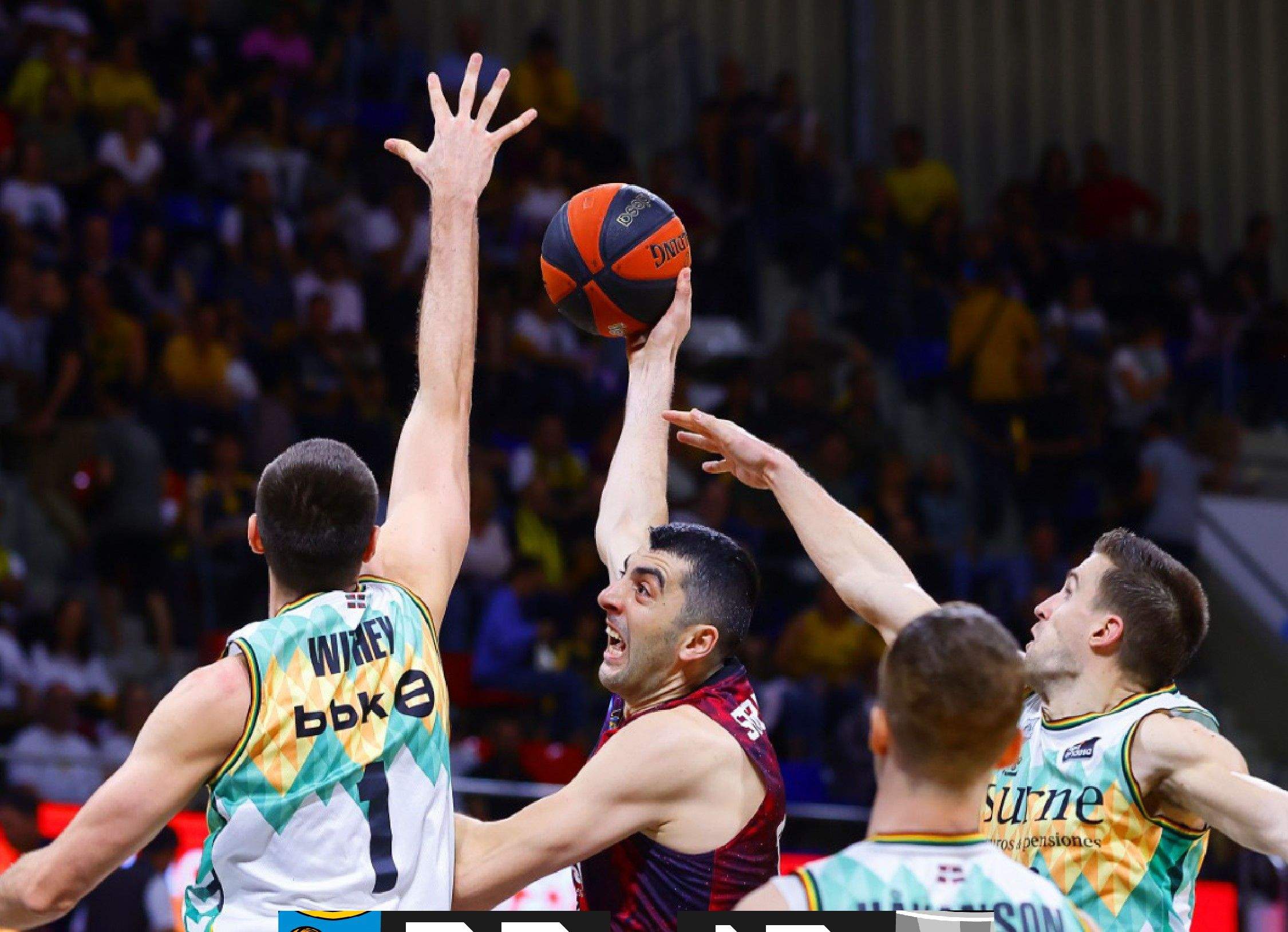 Con sus 20 puntos ante Bilbao Basket, Shermadini alcanzó el podio de los máximos anotadores aurinegros de la historia./ Twitter CB Canarias.