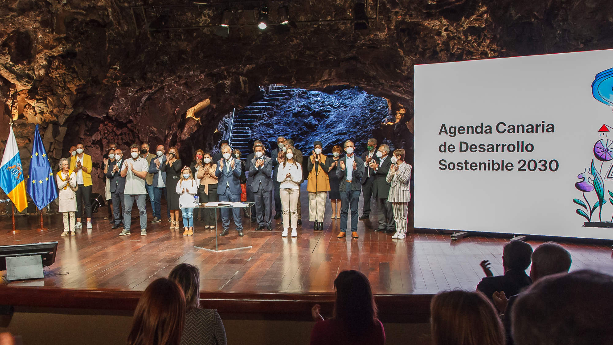 Presentación de la Agenda Canaria de Desarrollo Sostenible 2030 en los Jameos del Agua. / Gobierno de Canarias 