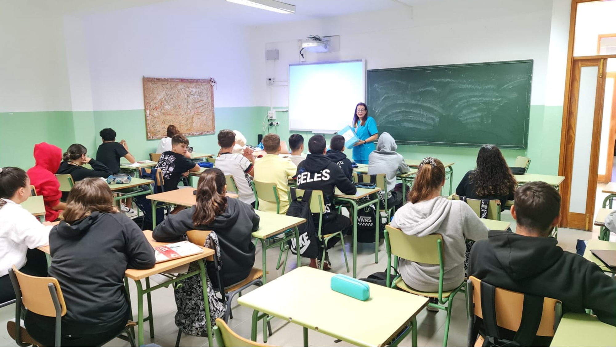 Una clase de un colegio de Canarias. / CELP