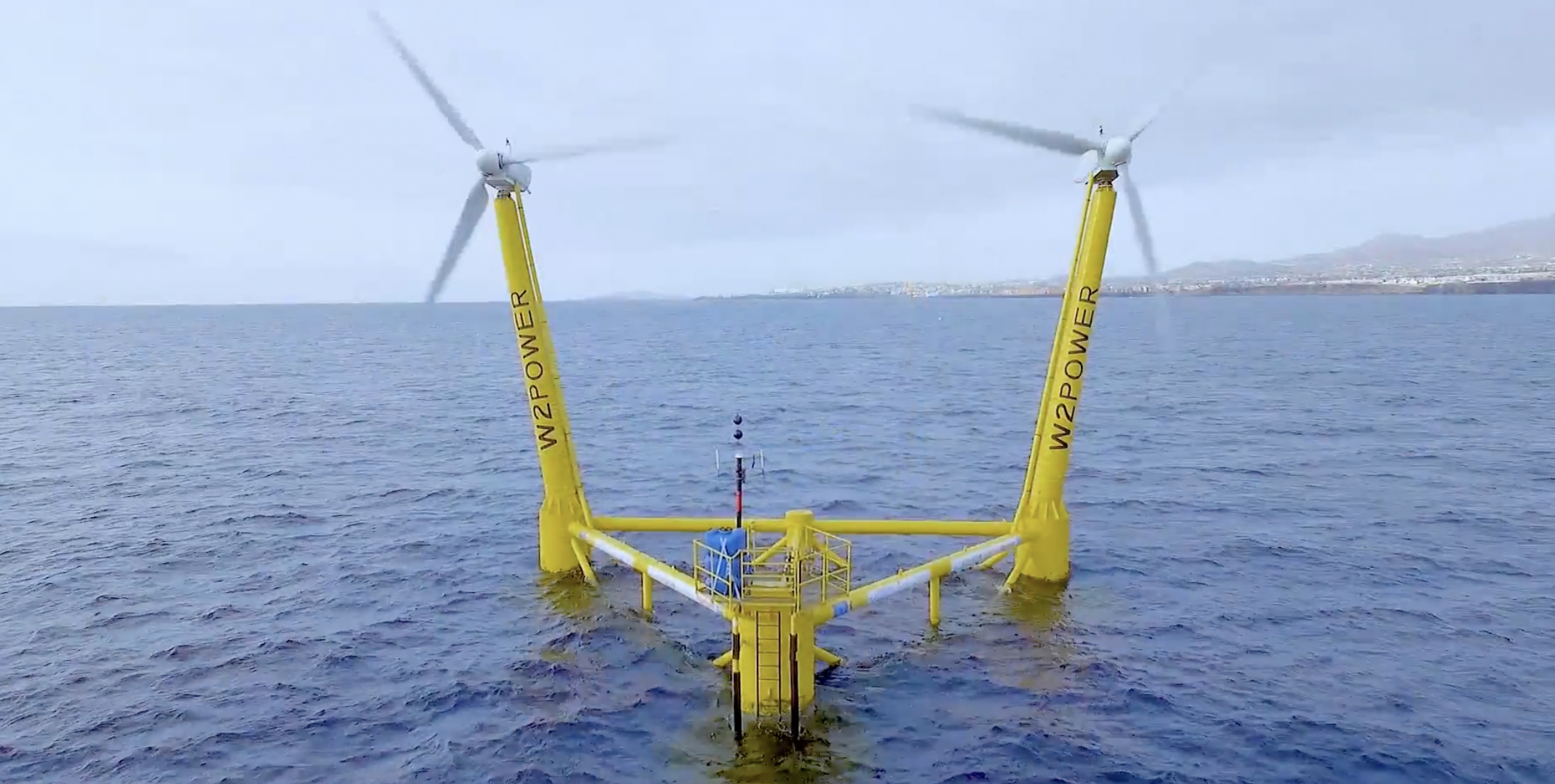 El prototipo W2Power, en aguas de Gran Canaria.