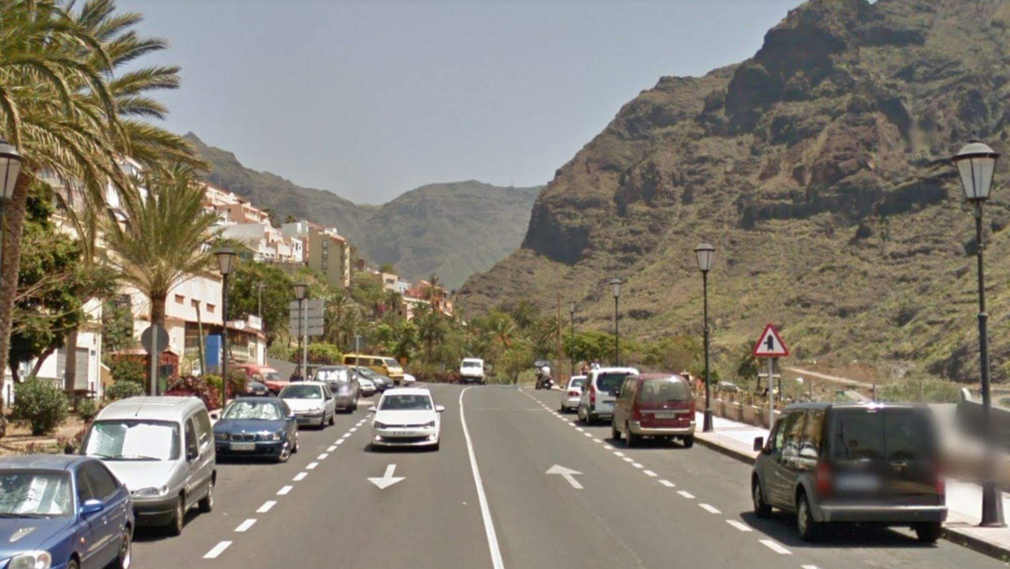 Carretera GM-1 en Valle Gran Rey, La Gomera. / Google Maps