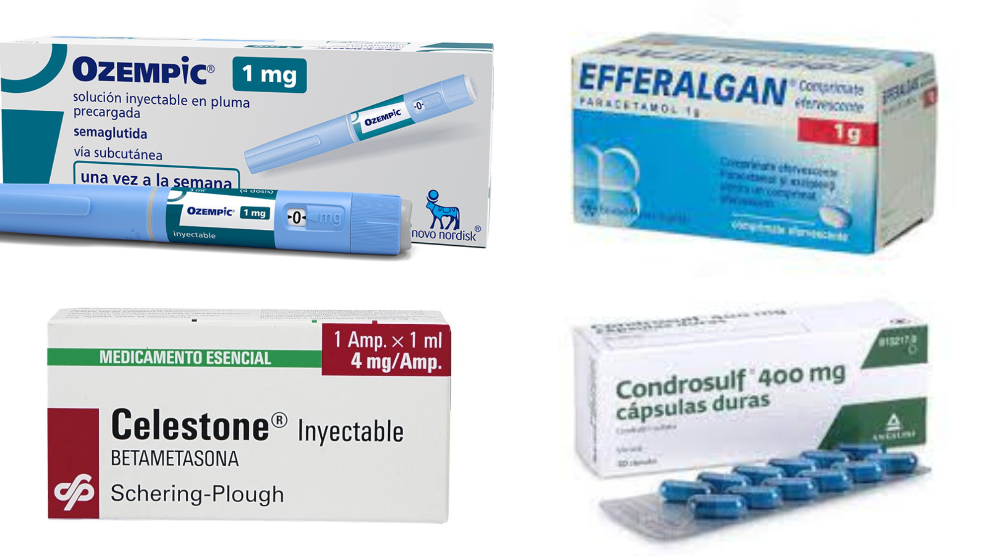 Algunos de los fármacos con los que está habiendo problemas de abastecimiento en farmacias de Tenerife./ Composición AH