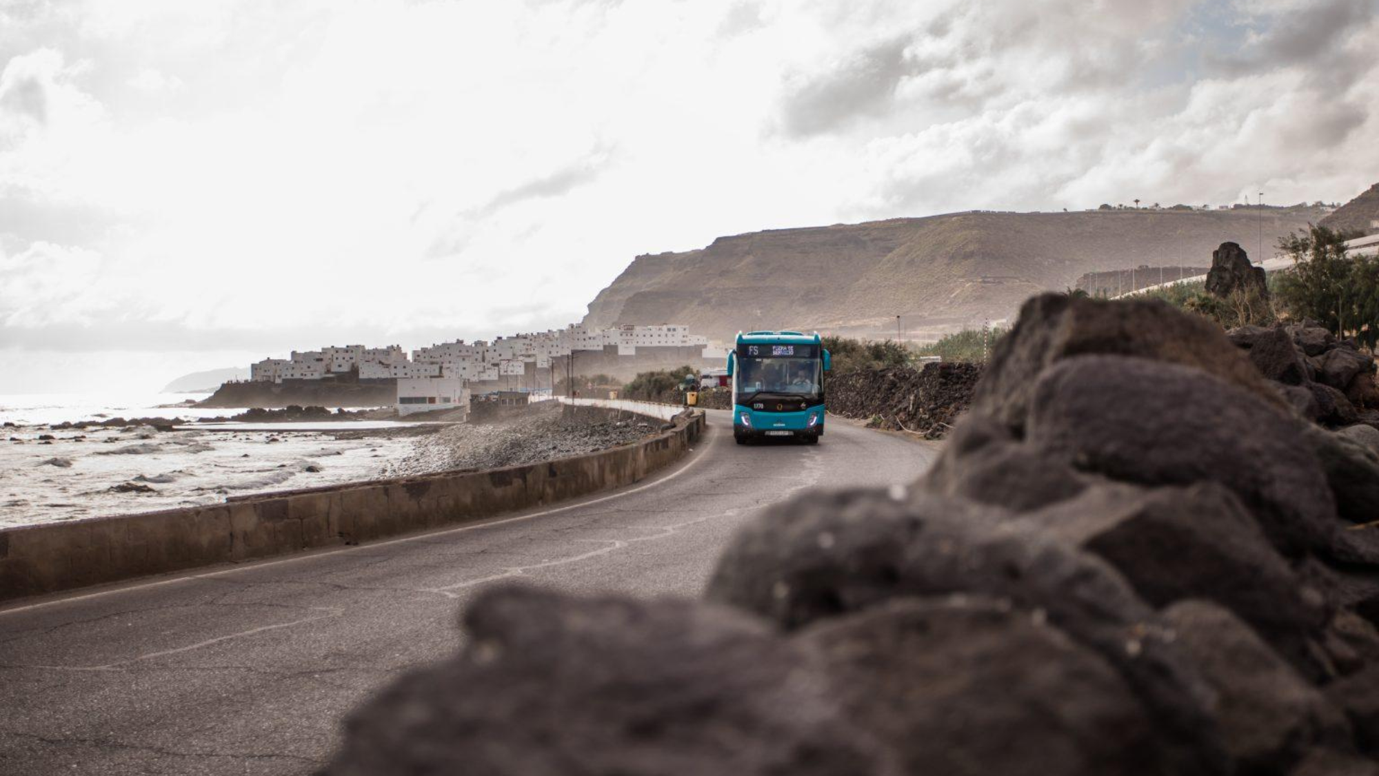 Imagen de una de las guaguas de Global. /Guaguas Global