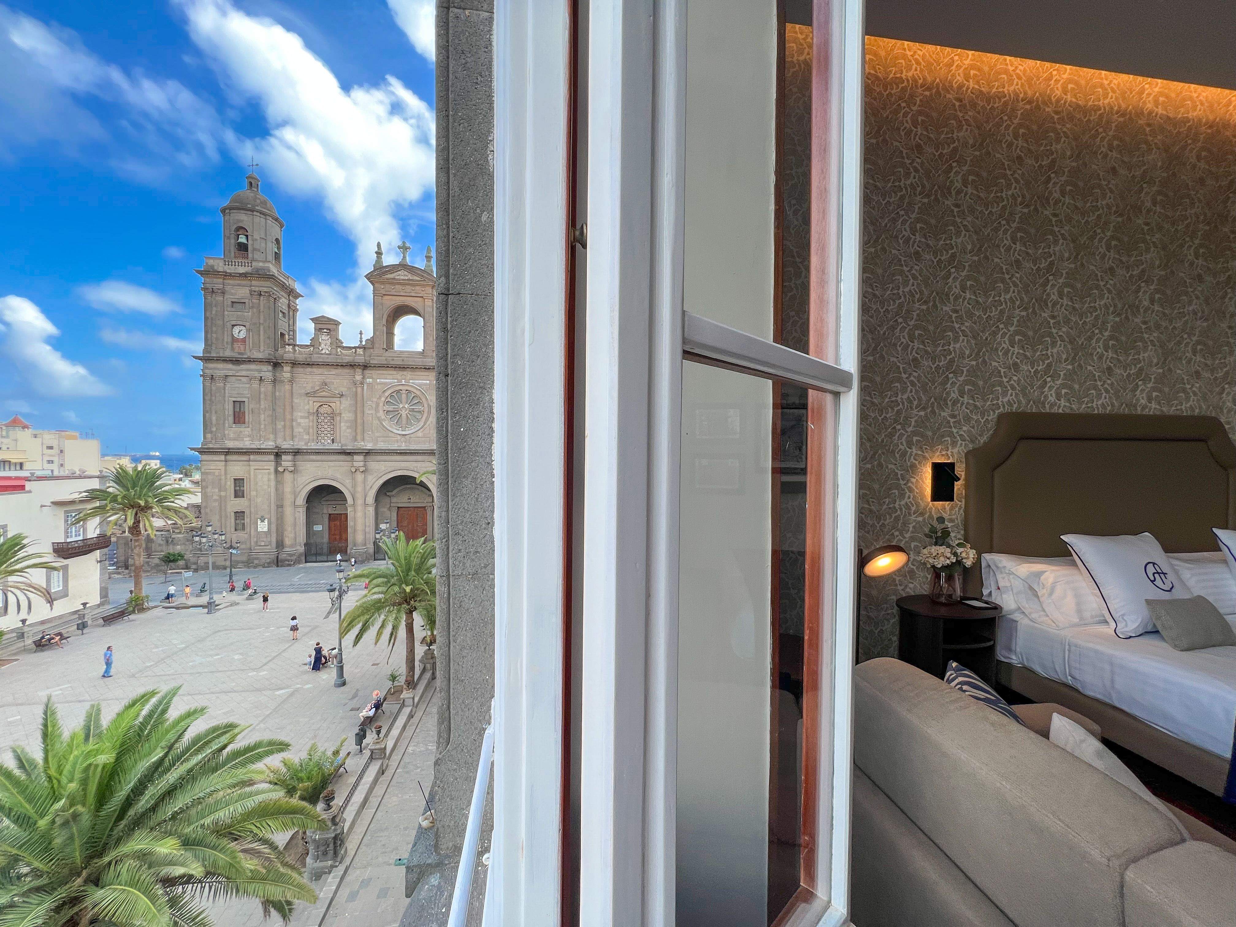 Vistas desde una habitación del nuevo Cordial Plaza Mayor de Santa Ana, en Las Palmas./