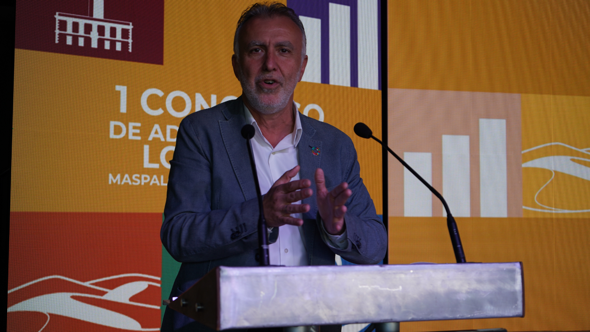 Torres durante su intervención en el Congreso de Maspalomas este sábado. / Congreso fhn