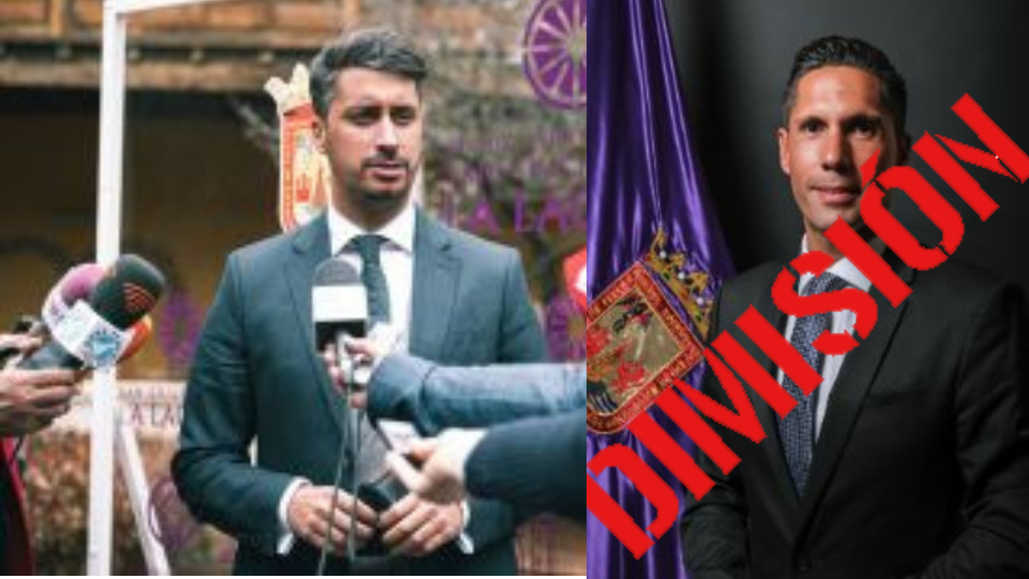 Luís Yeray Gutiérres, alcalde de La Laguna (izq.) y el ya dimitido exconcejal de Hacienda, Alejandro Marrero (Der.)./ Composición AH