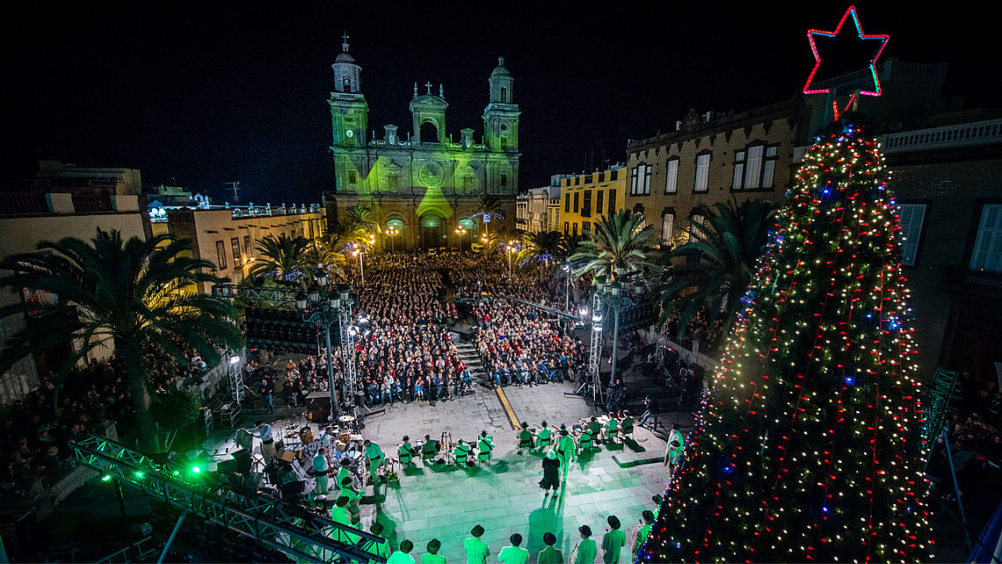 La Banda Sinfónica Municipal en Santa Ana con el repertorio familiar de navidad. /Turismo de Gran Canaria