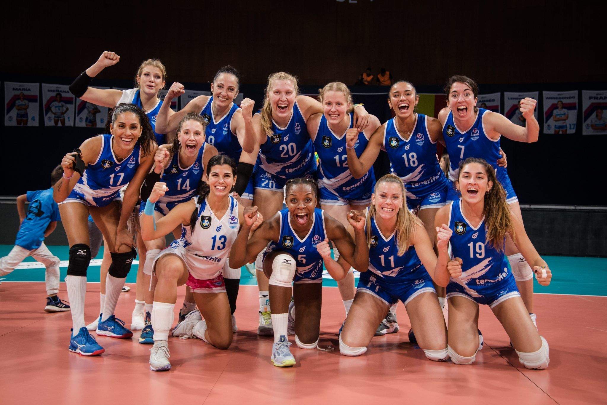 El CV Haris La Laguna se clasificó para la más prestigiosa competición del voleibol europeo./ Twitter Haris.