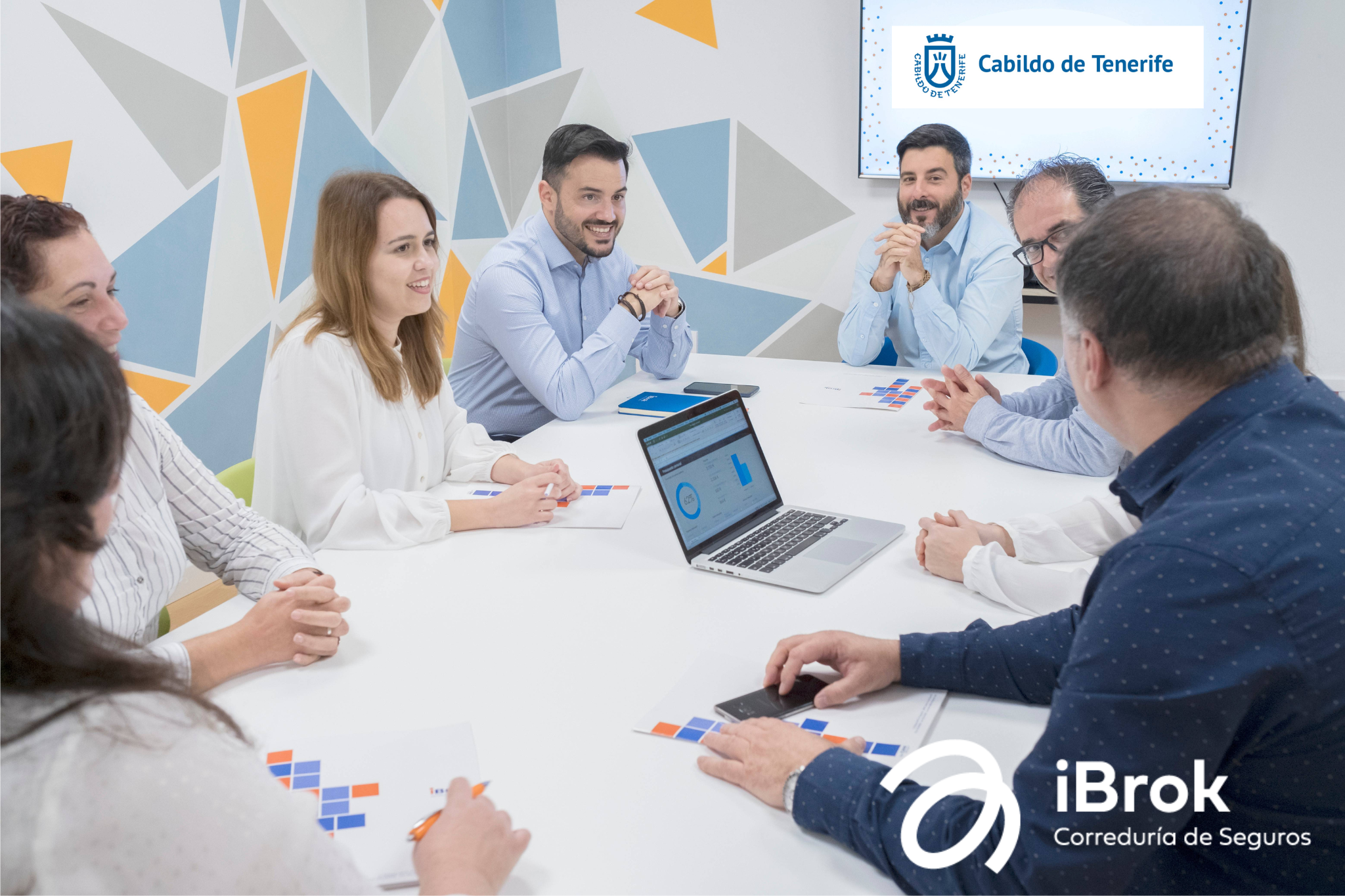 El equipo de iBrok Seguros, nuevo adjudicatario de los servicios de correduría del Cabildo de Tenerife./