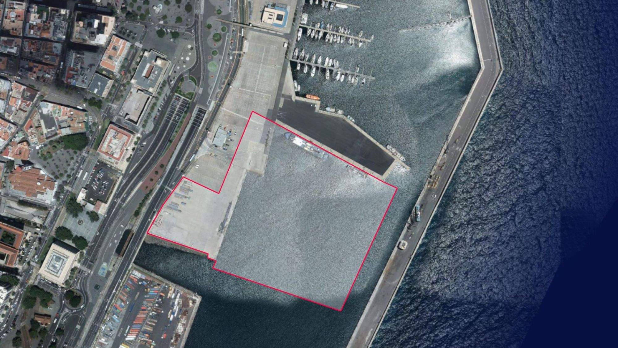 Zona del Puerto de Santa Cruz de Tenerife donde se realizarán los trabajos. / Cedida