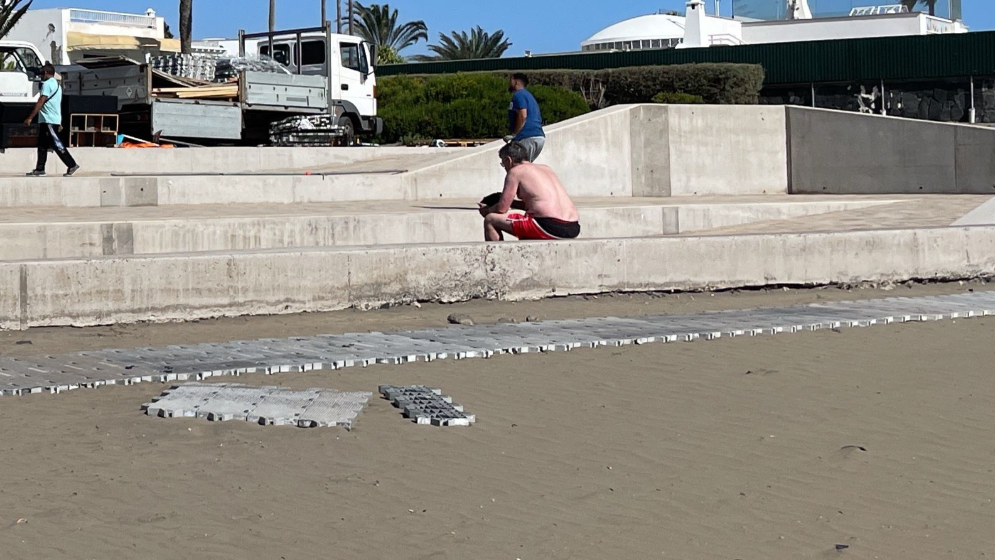 Imagen de la pasarela situada en el Mirador de las Dunas. / Atlántico Hoy