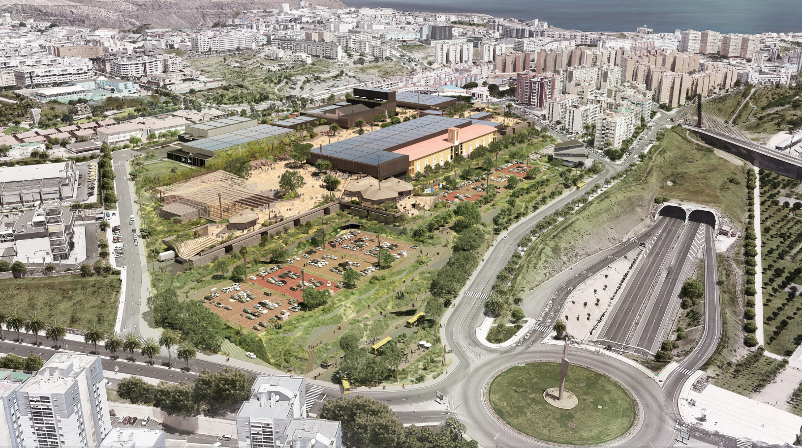 Vista aérea del futuro Infecar. / Cabildo de Gran Canaria