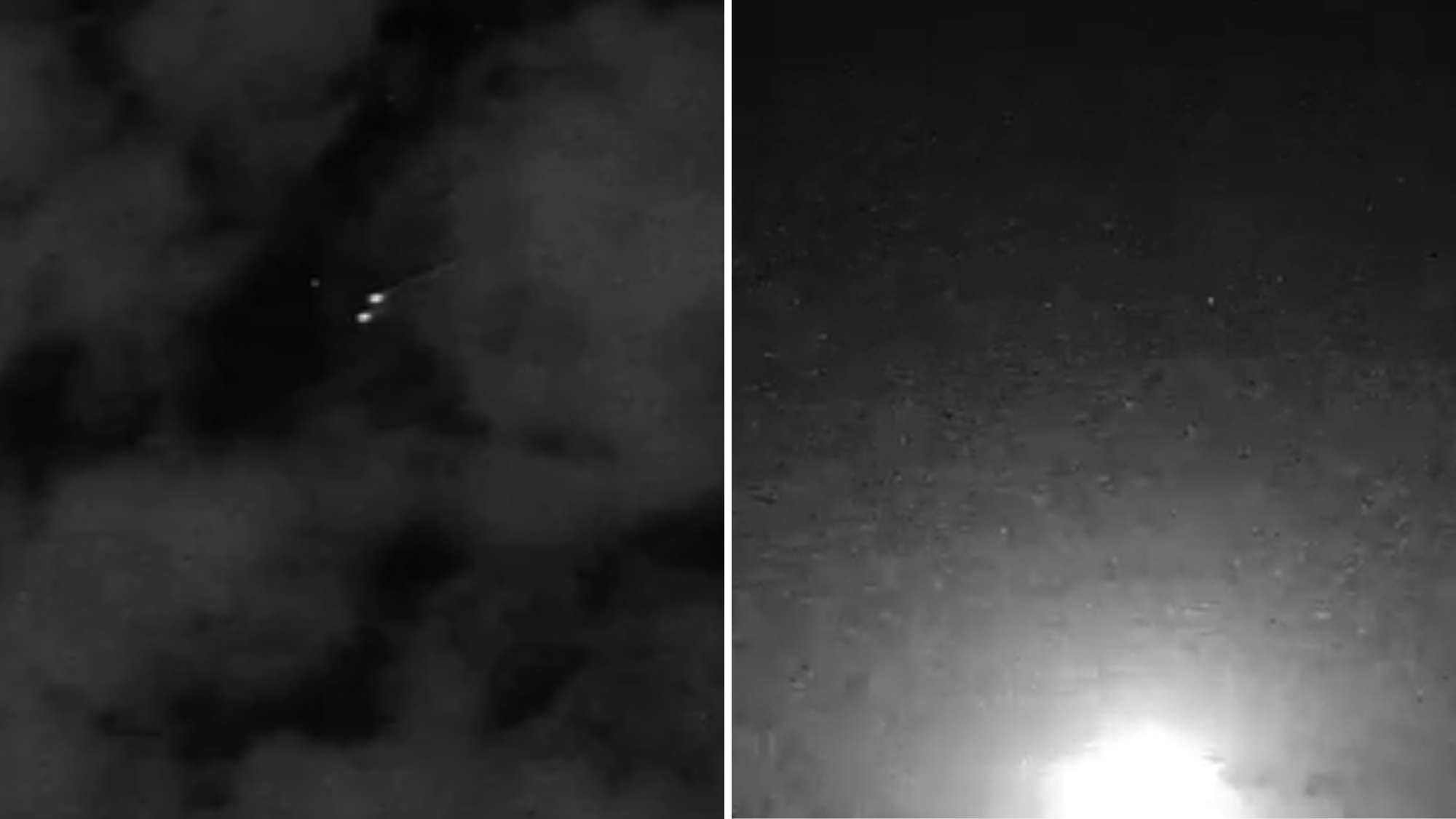 Dos meteoritos captados desde Lanzarote con un mes de diferencia por Ramón López./ Ramón López