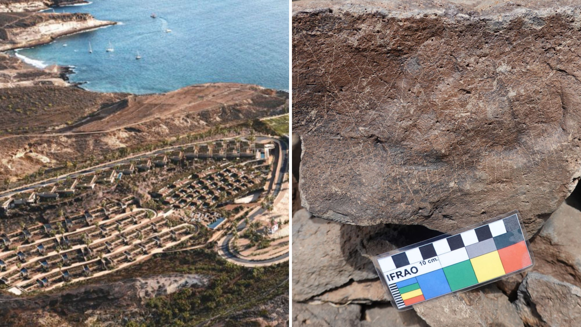 Manifestaciones rupestres encontradas por Patrimonio en las obras de Cuna del Alma. / Cedidas