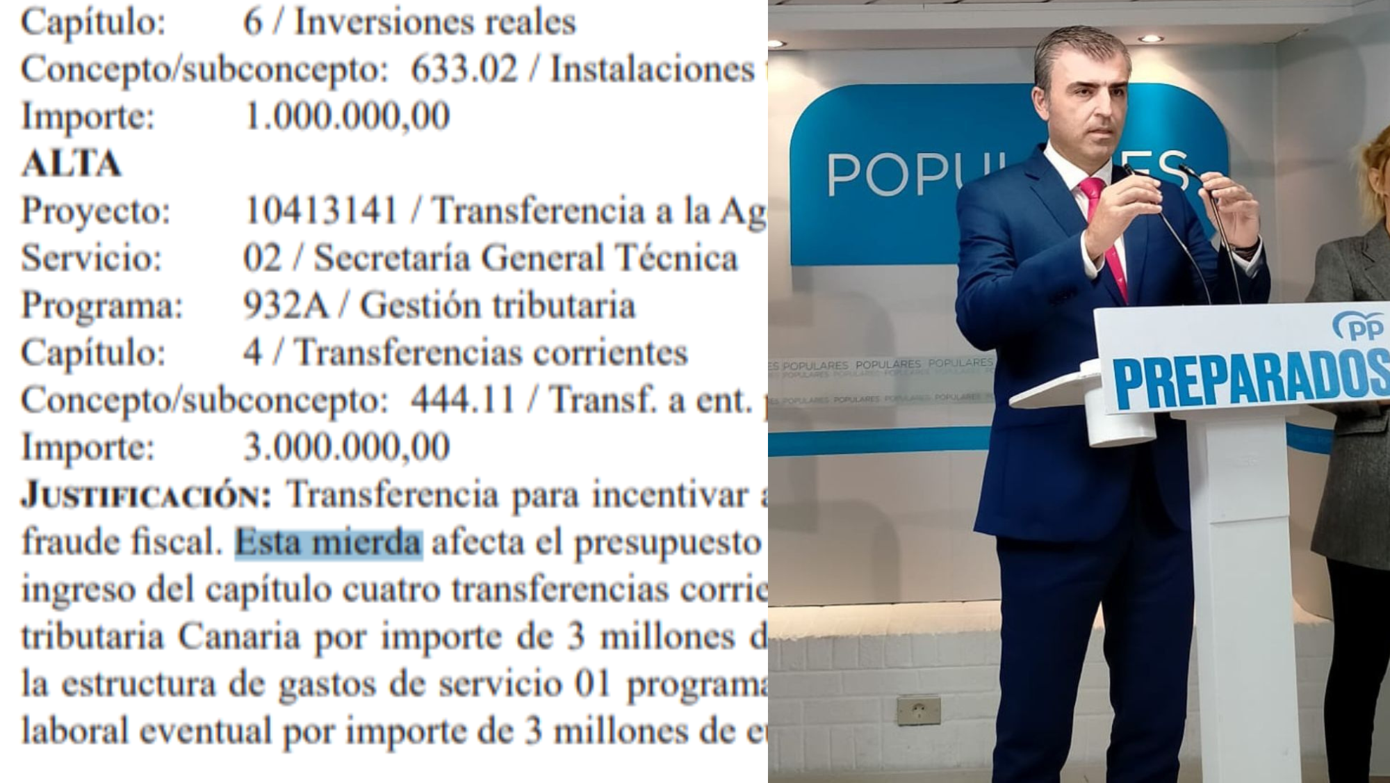 Manuel Domínguez del Partido Popular. / Atlántico Hoy