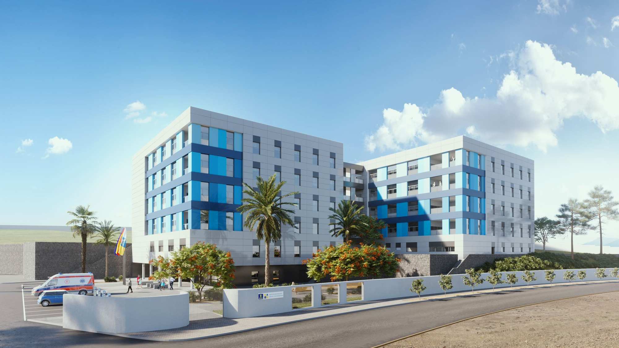 Así se verán los nuevos módulos de la Residencia Mixta de de Taliarte. / AH