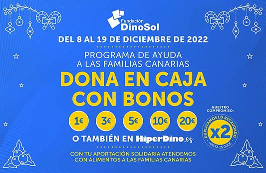 Cartel de la campaña de HiperDino y la Fundación DinoSol. / HiperDino