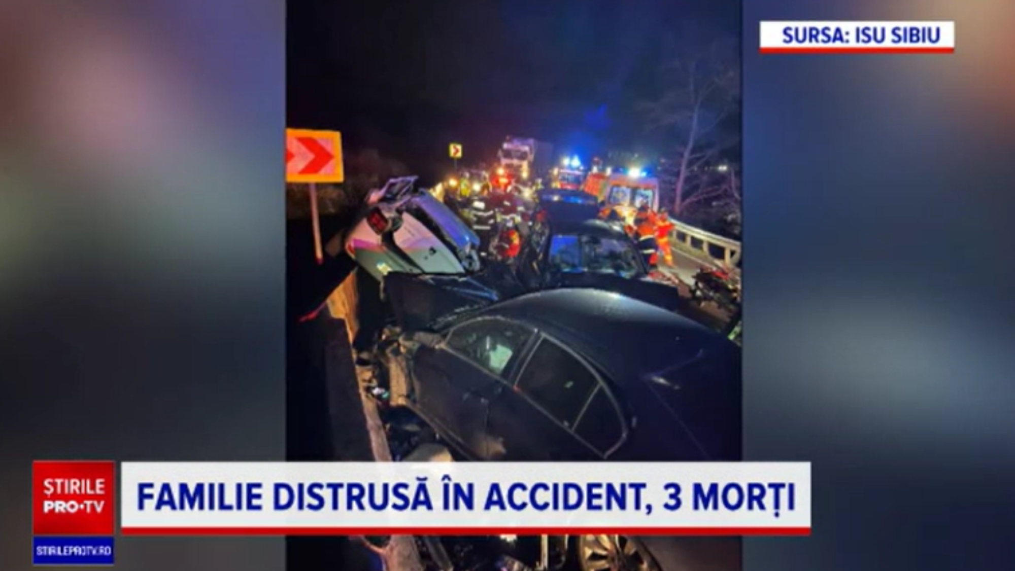 Imagen del accidente ocurrido en Rumanía 20 años de carcel. / Stirile Pro TV