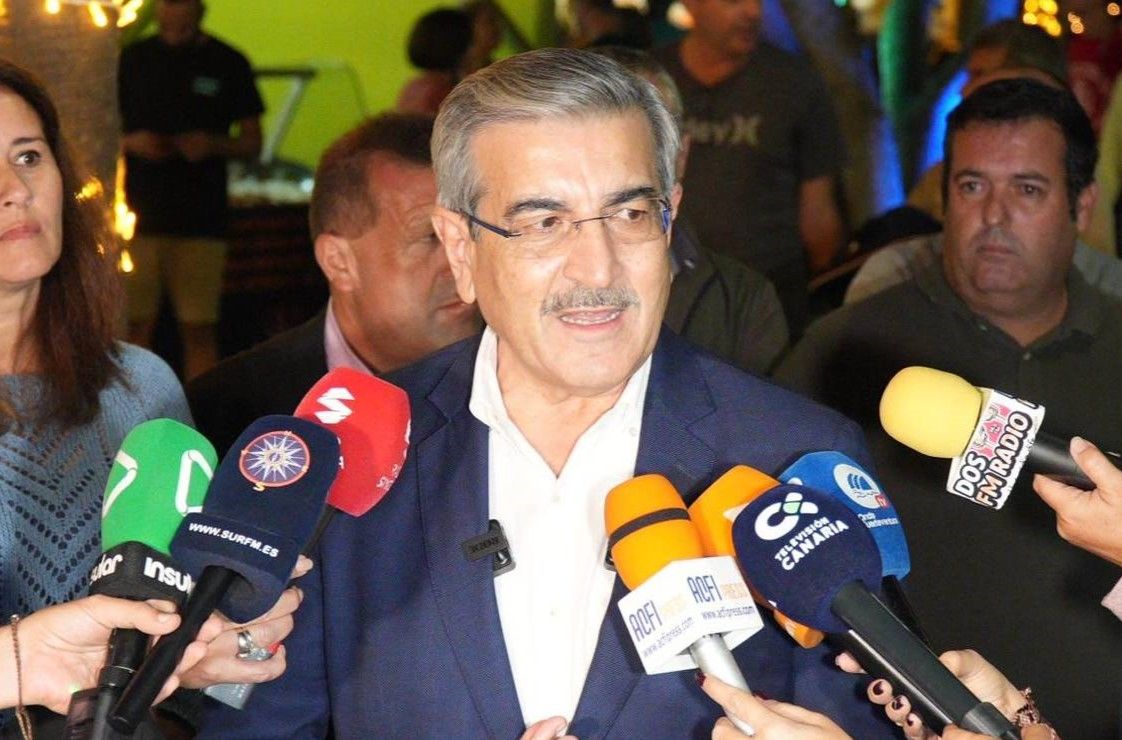 El líder de Nueva Canarias, Román Rodríguez, tildó de inaceptable la declaración de interés insular de Dreamland./ Twitter NC.