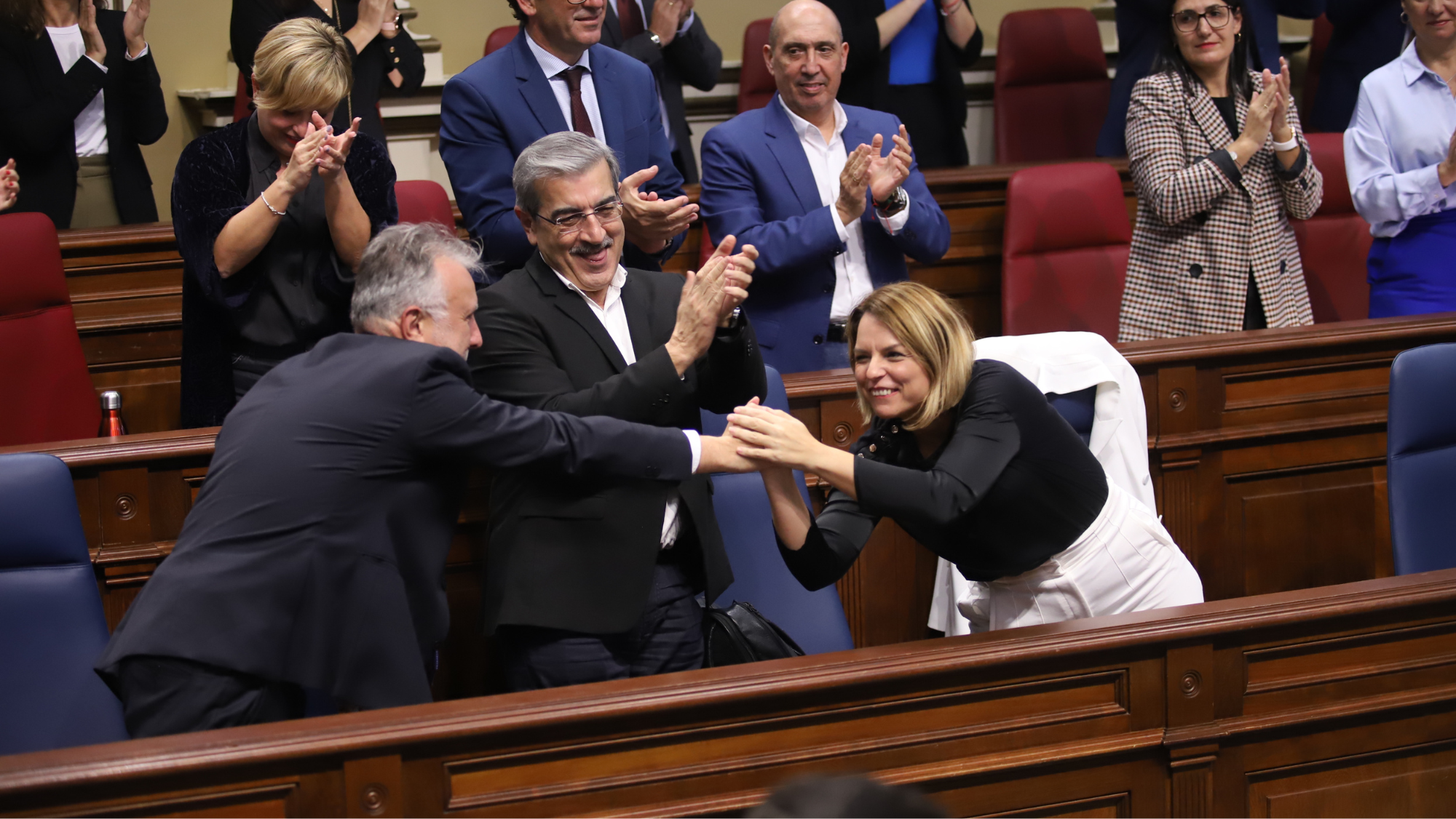 Noemí Santana, Ángel Víctor Torres y Román Rodríguez. / Acfipress