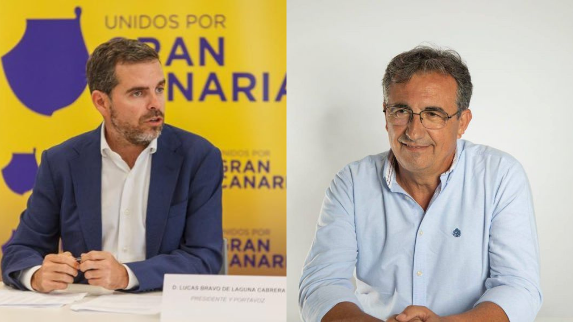 Lucas Bravo de Laguna y Juan Francisco Artiles, presidentes de Unidos por Gran Canaria y Más por Telde. /AH