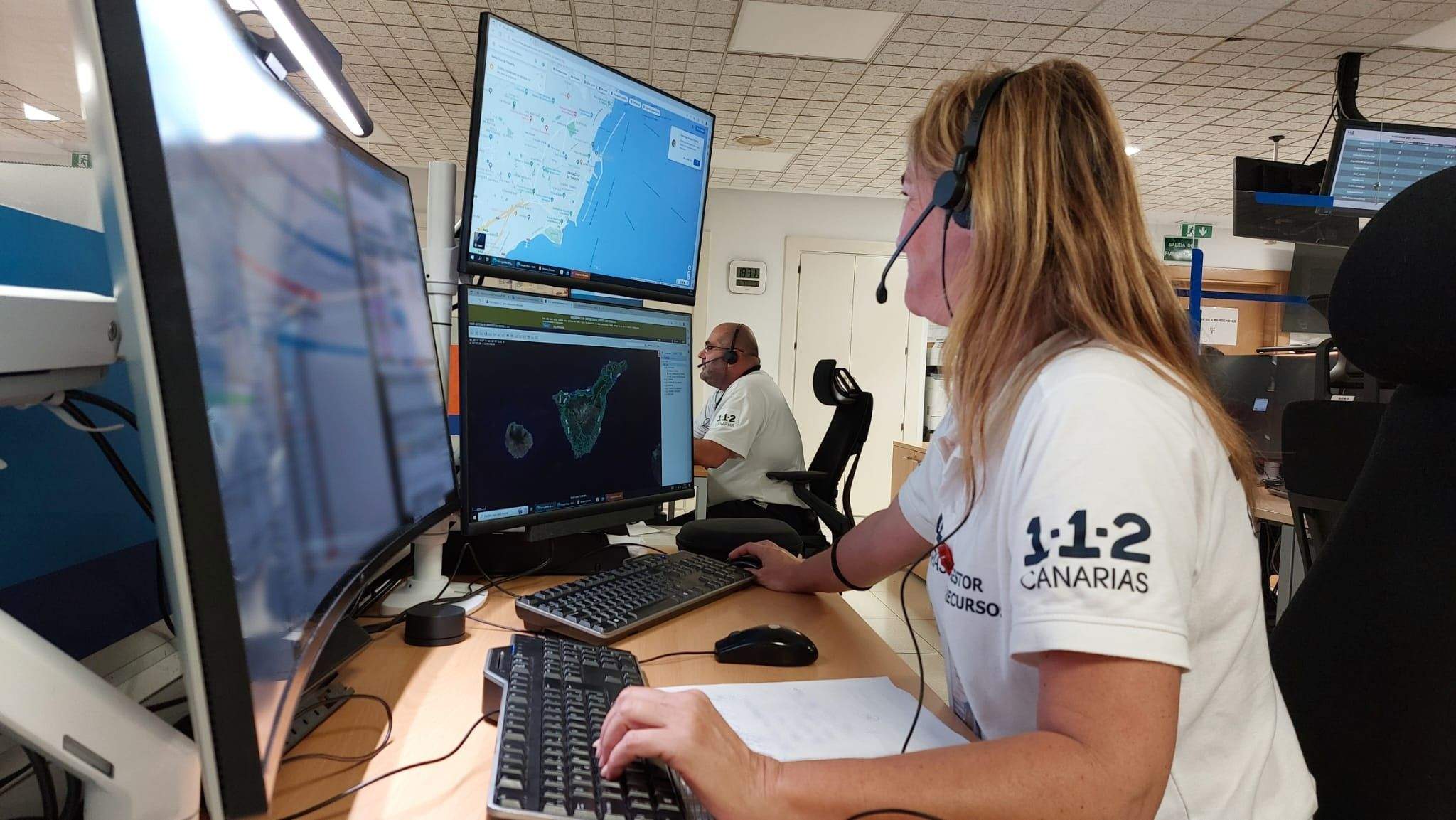 Sala del 112 Canarias ./ Twitter 112