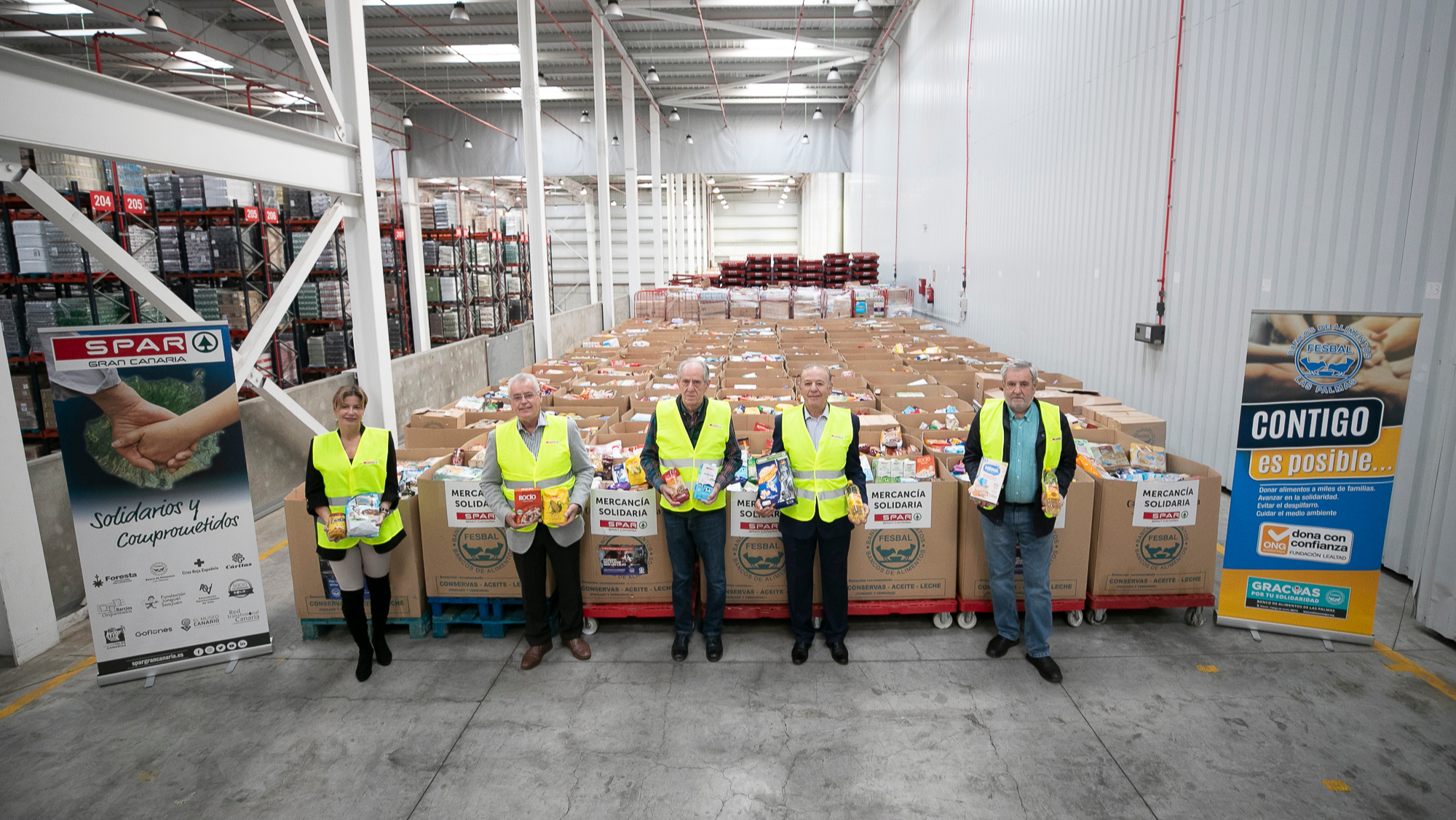 El supermercado SPAR colabora con el Banco de Alimentos y le cede más de 36 toneladas de mercancía solidaria./ SPAR Gran Canaria