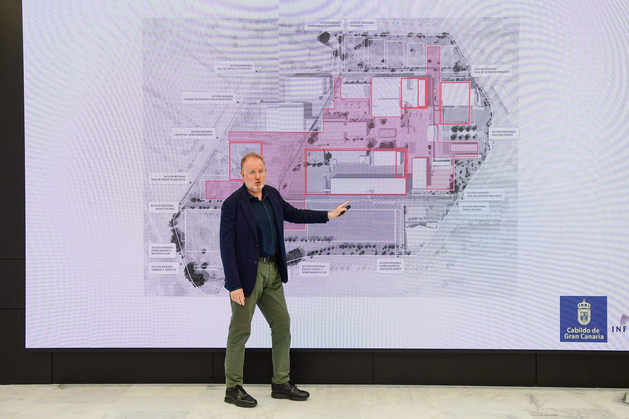 Juan Palop en la reciente presentación del Plan Maestro de Infecar. / Cabildo de Gran Canaria
