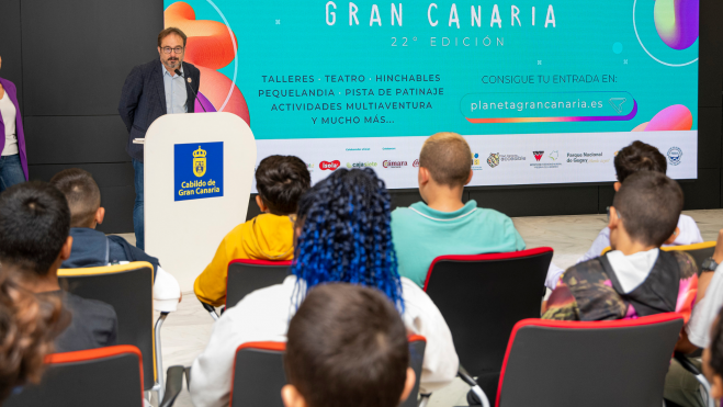 Raúl García Brink en la presentación de Planeta Gran Canaria. / Cabildo de Gran Canaria